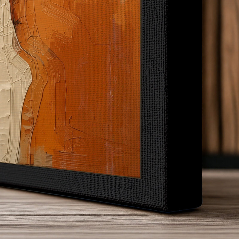 Earth Divided Abstract - Wrapped Canvas, 24x16 - 61.0 x 40.6 cm, Black Border