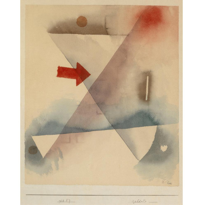 "Ringing" par Paul Klee - Art mural sur toile tendue avec châssis, H 40 po x l 28 po