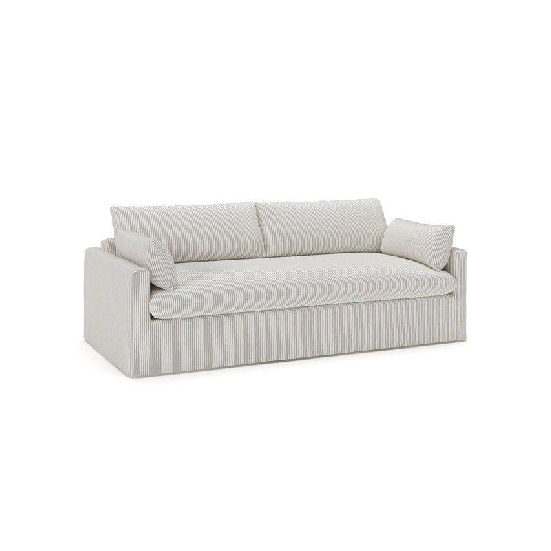 Luna Slipcovered Queen Sleeper Sofa, Cruise Adrift