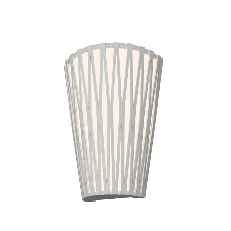 Living Hinges Manufactured Wood Flush Mounted Sconce, Organic White