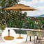 Porte-parasol de patio, base de parasol d'extérieur avec roues, base de parasol de patio robuste pour jardin, bord de piscine, bois naturel