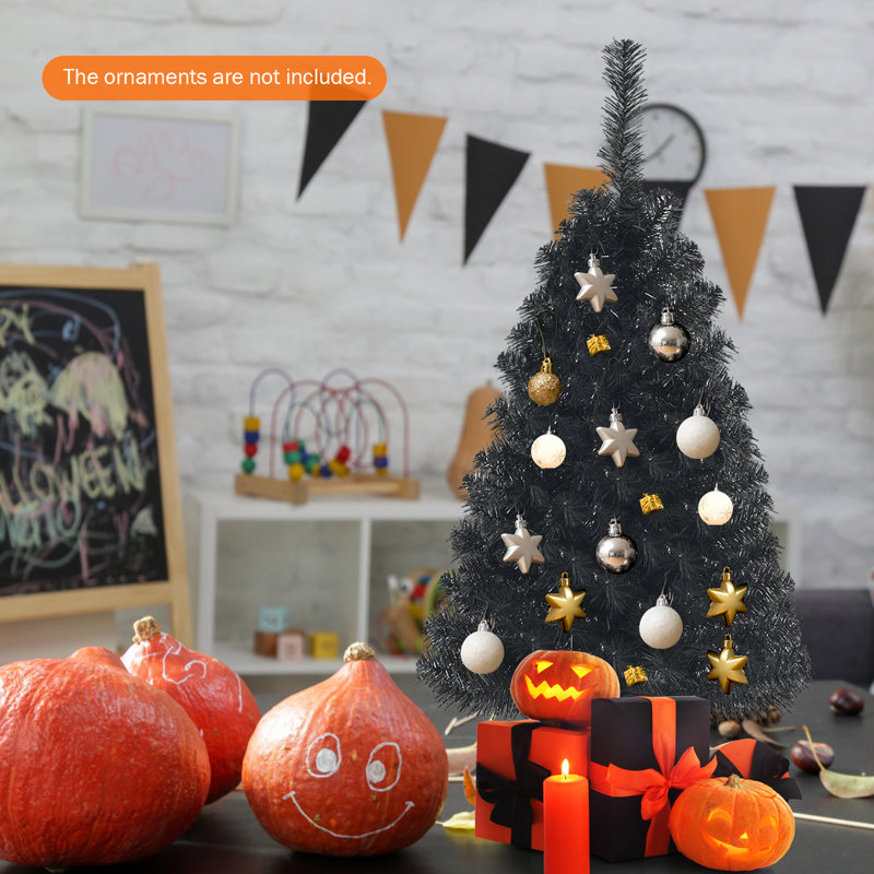 Arbre de Noël en cachemire noir H 36 po