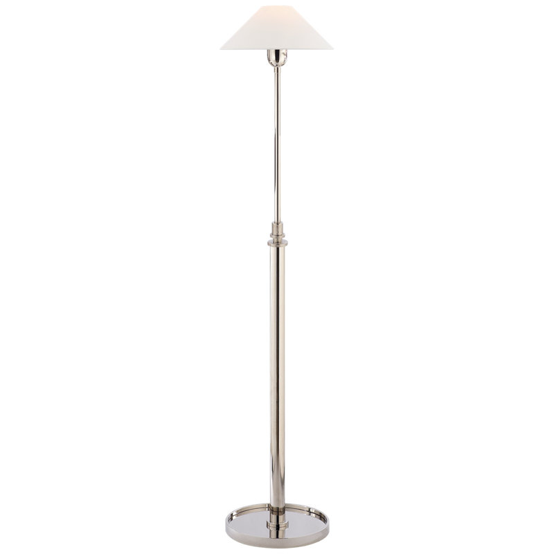 J. Randall Powers Hargett Floor Lamp, Fabric, Polished Nickel