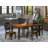 5 Piece Dining Room Furniture Set Includes a Rectangle Kitchen Table with Butterfly Leaf and 4 Dining Chairs, Black & Cherry-31152916-31152918
