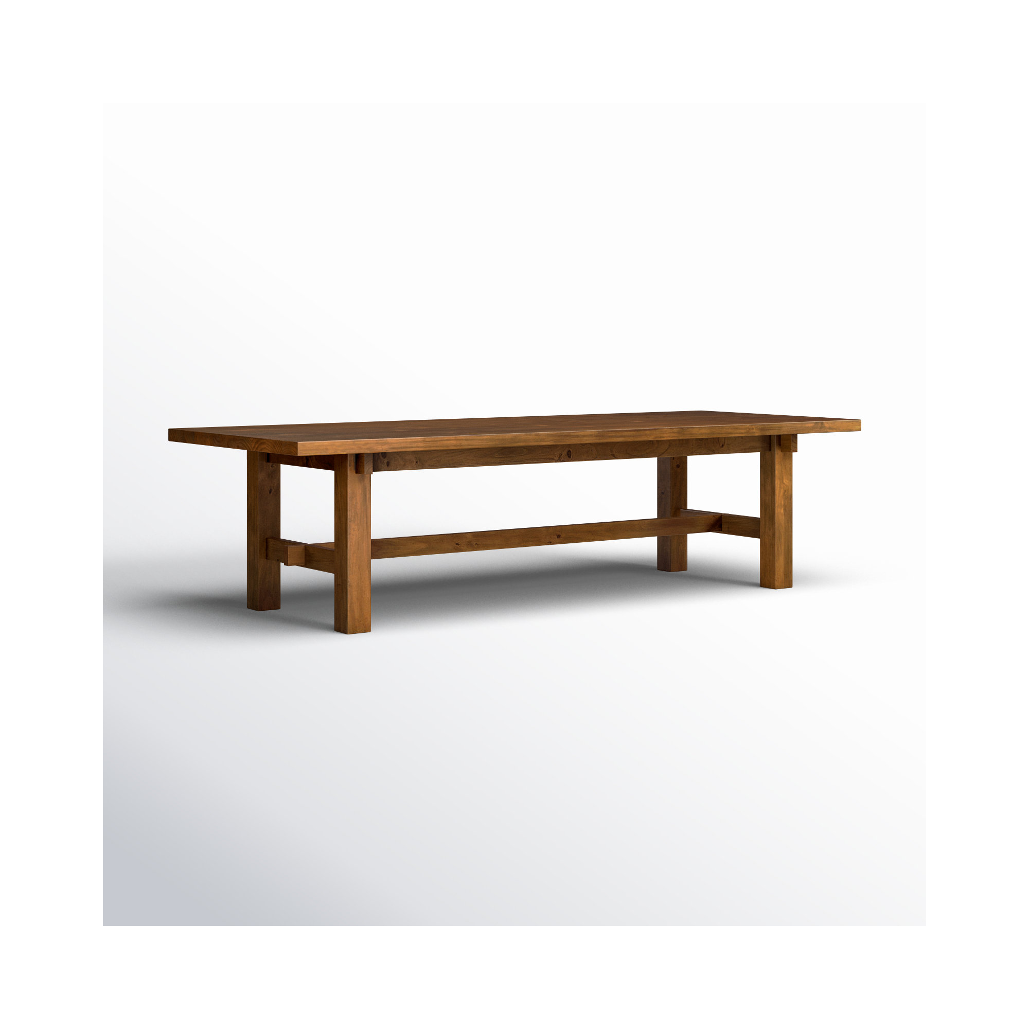 Octavia Rectangular Solid Wood Dining Table, 42" W x 109" L
