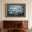 Art mural en toile noyer doré encadré pour salon, chambre à coucher, bureau ou vestibule - décoration murale décorative avec arbre floral-129332264-129332273