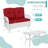 Winston Porter Outdoor Wicker Patio Glider Set, Loveseat For 2 Person Porch Furniture Glider With Glass-Top Coffee Table, Patio Glider Rocking Bench With Thickened Cushions, White Wicker-779445496