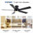 52" Low Profile Ceiling Fan With Lights
