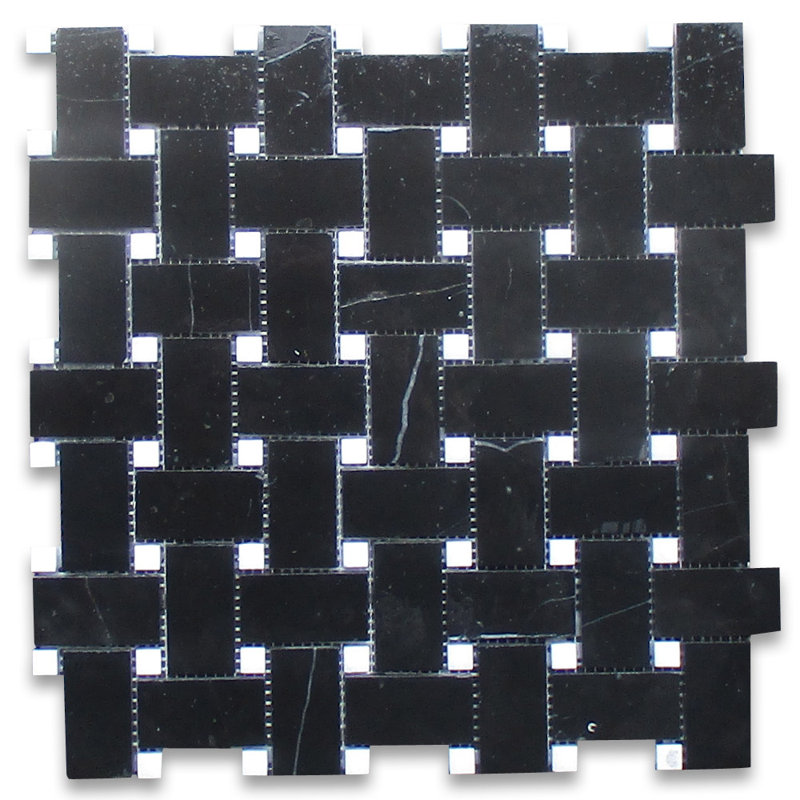 Basketweave Honed Marble Tile