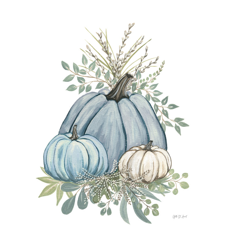 «Blue Harvest I» par Yvette St. Amant, Non, H 32 po x l 24 po x P 1,25 po, Imprimé avec cadre noir