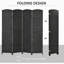 5.6' Tall 4-Panel Folding Room Divider - Freestanding Privacy Screen for Home Office, Bedroom & Living Room