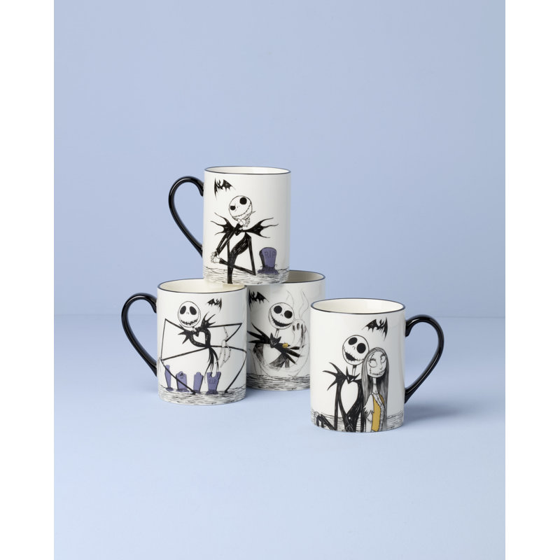 Nightmare Before Christmas Mugs, Set of 4