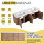 Meuble-lavabo mural avec lavabo en résine blanche-661509090