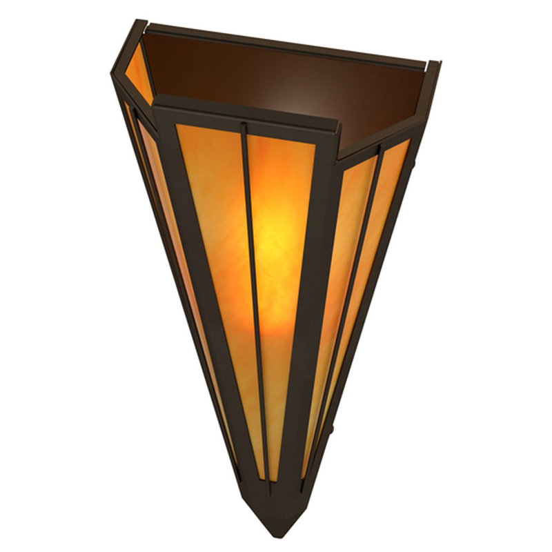 Brum 2 - Light Flush Mounted Sconce, Ambra Siena, Oil Rubbed Bronze
