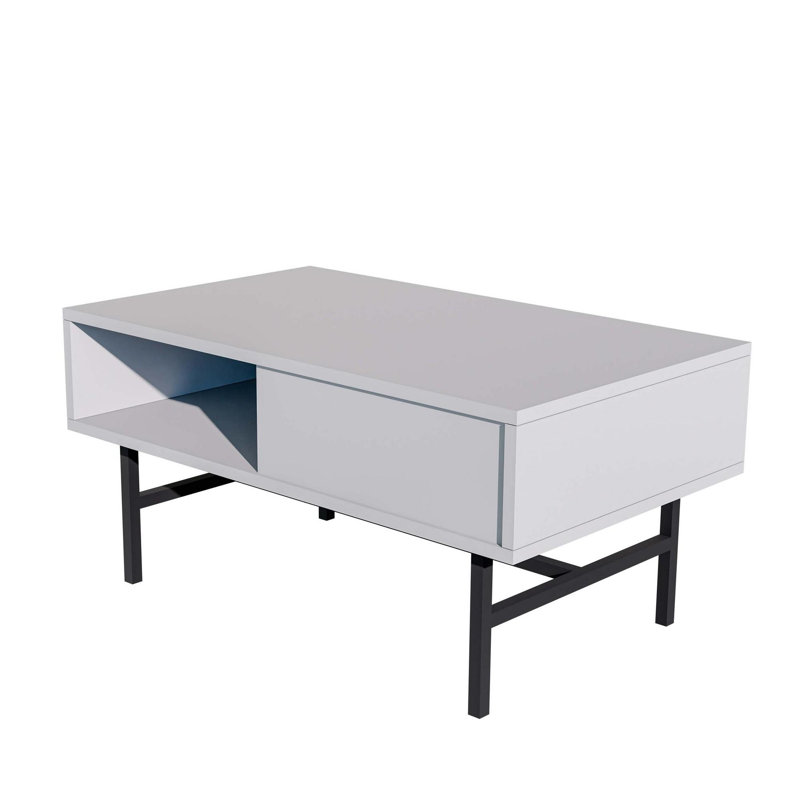 Glorias Coffee Table, White, Black