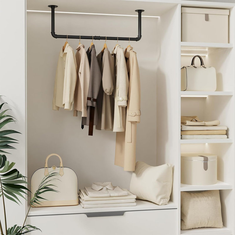 80cm Adjustable Wall Mounted Clothes Rack