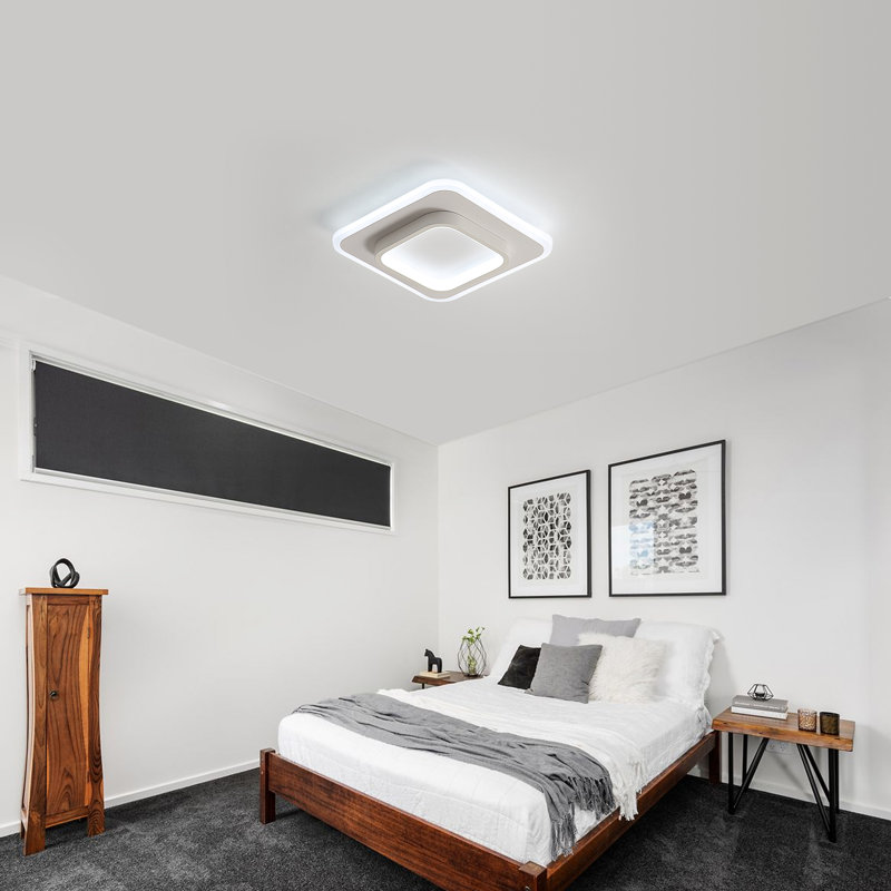 Ziane LED Flush Mount, 6000K, White