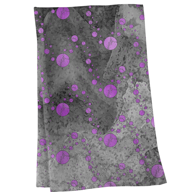 Mcguigan Tea Towel Kitchen Towel, Poly Twill, Gray/Pink