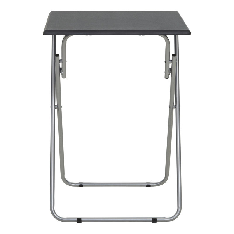 Miles 48cm Square Adjustable Folding Table, Black