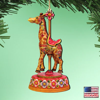 Tidaholm 5.5'' Wood Animals Hanging Figurine Ornament