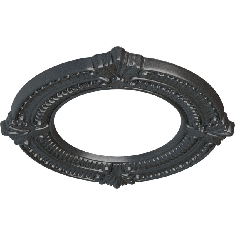 Médaillon de plafond H 11,125 po x l 11,125 po x P 0,625 po Benson, Étain