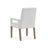 Extendable Rectangular Dining Table With 2 Arm Benches And 2 White Arm Chairs-1507271594-1507271508
