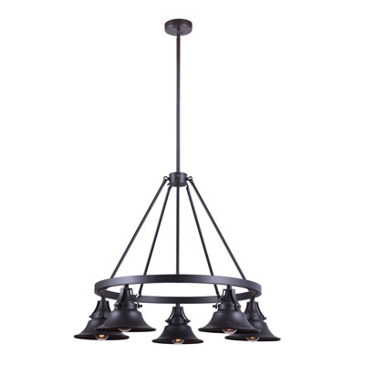 Lustre d'extérieur à 5 ampoules Zuckerman H 24 po