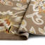 Tapis taupe à motif floral Mountview-599263120