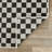 Contemporary Checkered Weather Resistant Reversible Indoor/Outdoor Area Rug-1449258424
