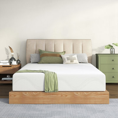 Memory Foam Mattress With Cooling Green Tea Gel, Certipur-US Certified, White (6"/8"/10"/12"/14", Twin/Twin XL/Full/Queen/King Sizes Available)
