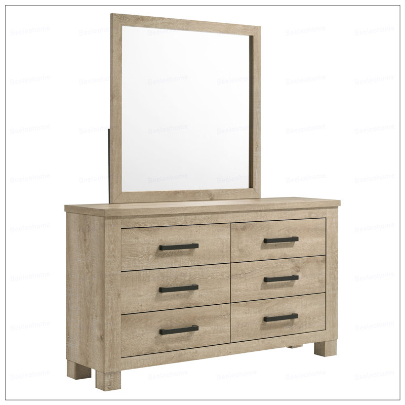 Commode 6 tiroirs avec miroir Sansome