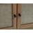 Retro Style Hall Tree With 2 Rattan Doors And 4 Hooks, Elegant Walnut