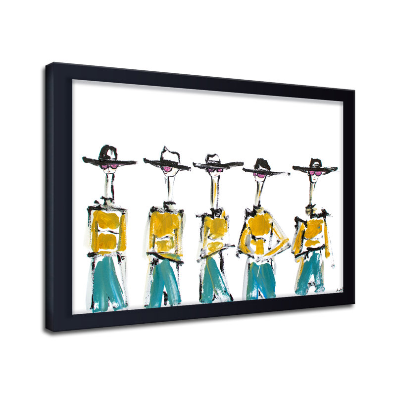 «Hats and Slacks» par Chauncey Jacks - peinture encadrée, H 12 po x l 16 po x P 1 po