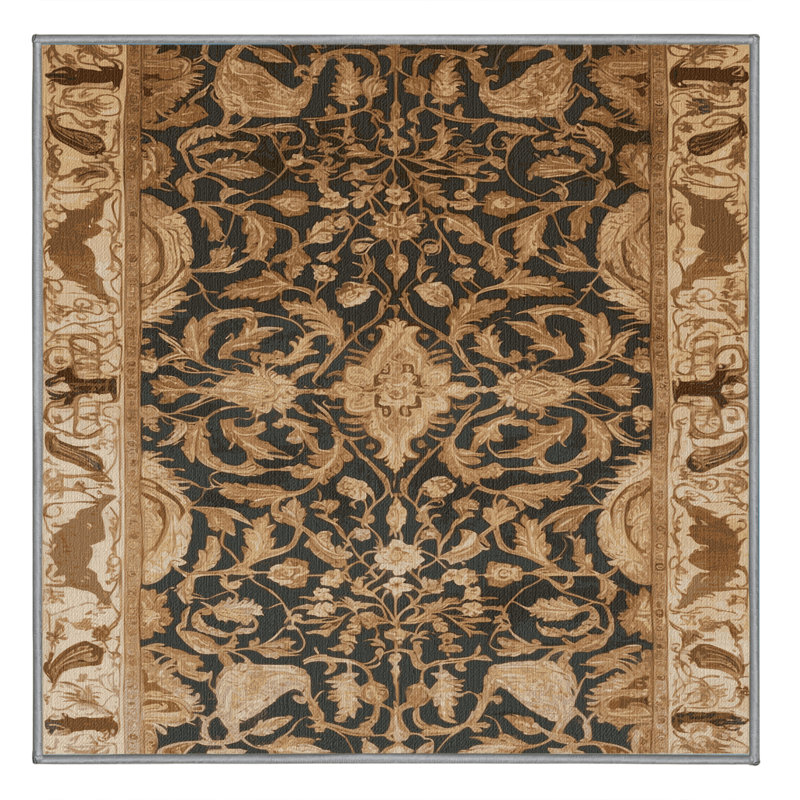 Tapis brun lavable à la machine, Rectangulaire 8 pi x 12 pi