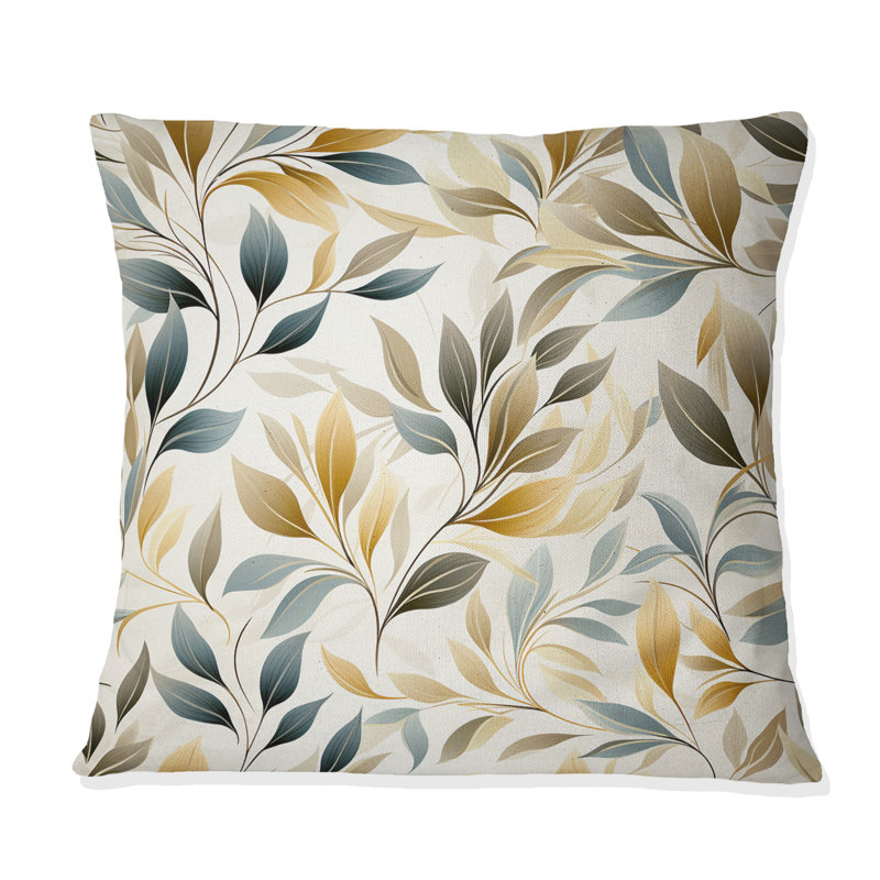 Coussin Neutral Leaves II - Plants, 18 po x 18 po
