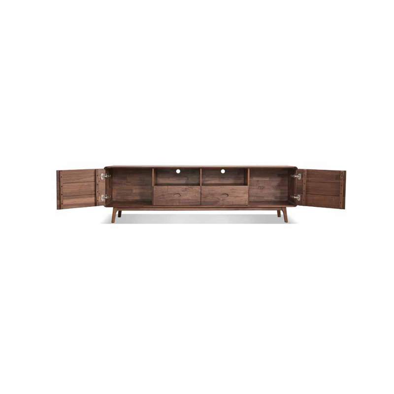 Meuble télé simple en bois massif, 22.83" H x  78.74" W x 15.75" D