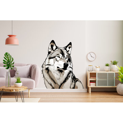 Wolf Wall Decal, Wolf Realistic Wall Art, Wolf Head Wall Decor Wolf Wall Sticker Wolf Animal Gift Wall Decor 369LU