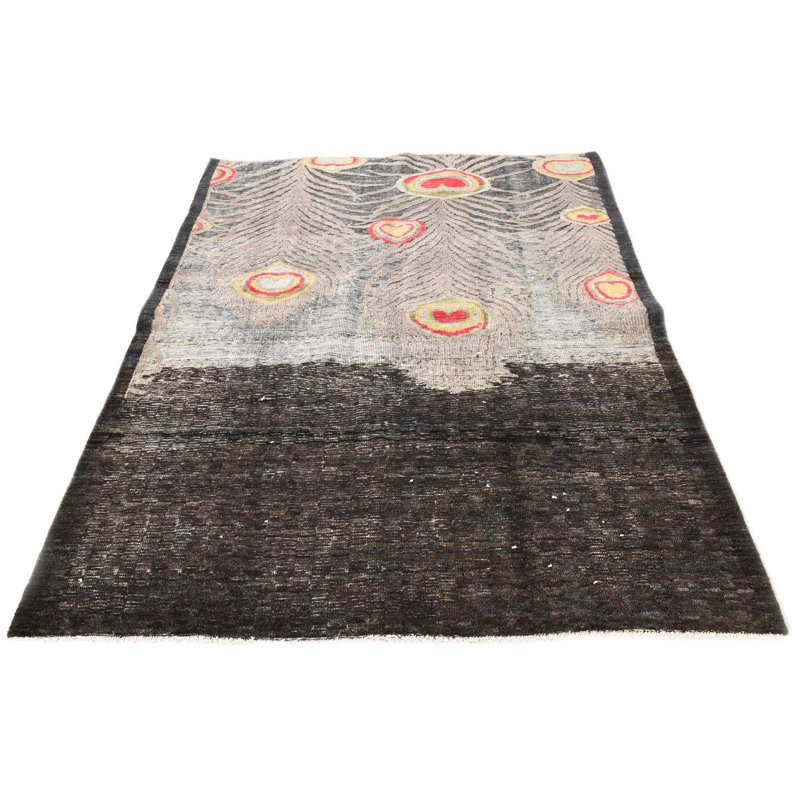 Tapis noir carré 6 pi Philip