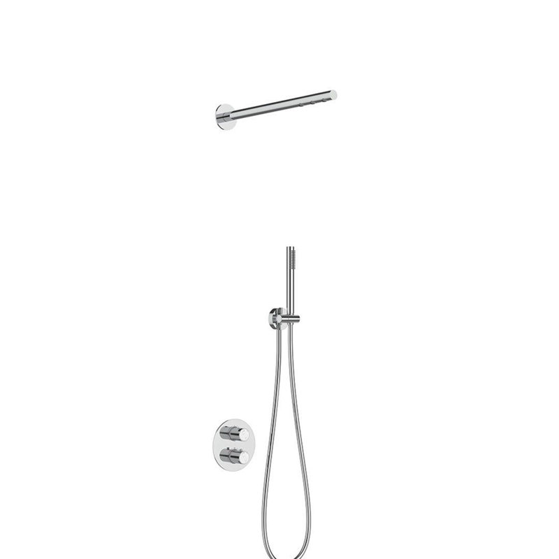 DAX Portofino Brass Shower System with Hand Shower, Chrome