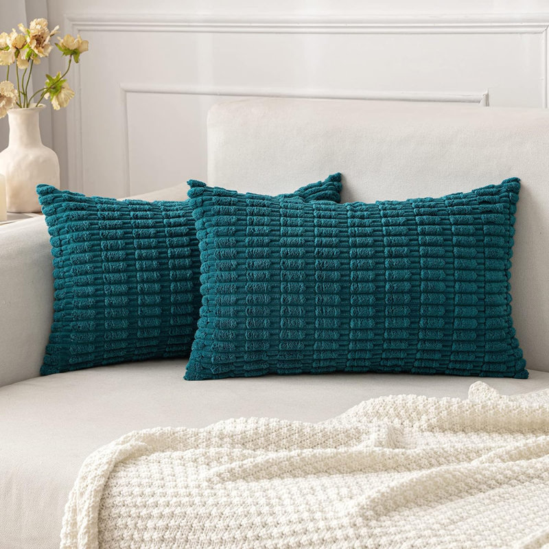 Reversible Pillow Cover, Teal