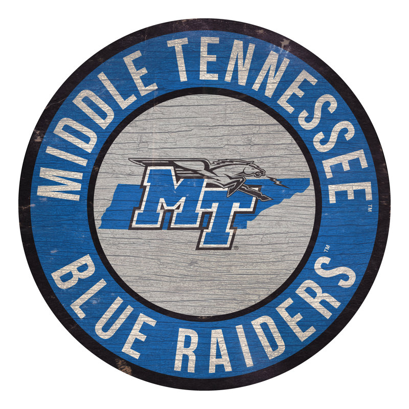 Graphic Art Print, Middle Tennessee State University Blue Raiders