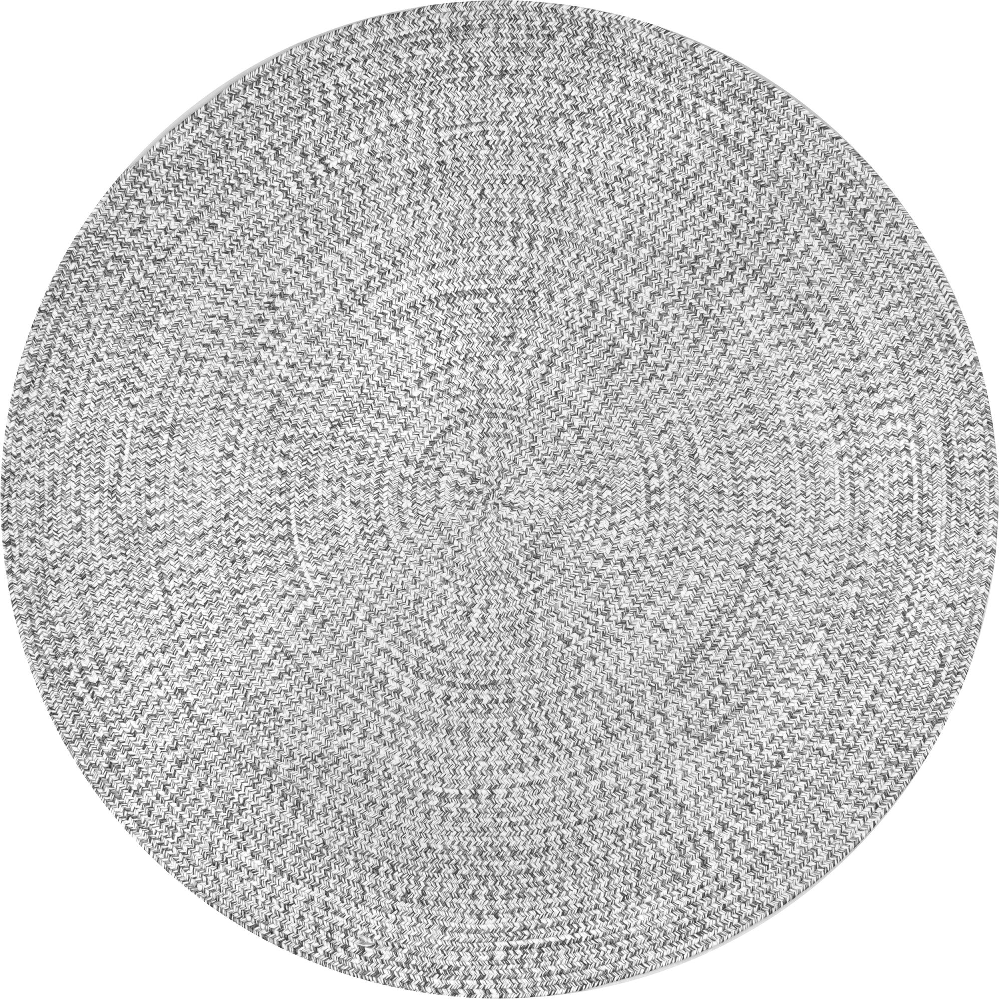 Edie Casual Braided Gray/White Indoor/Outdoor Rug, Runner 2'3" x 10', Gray Silver