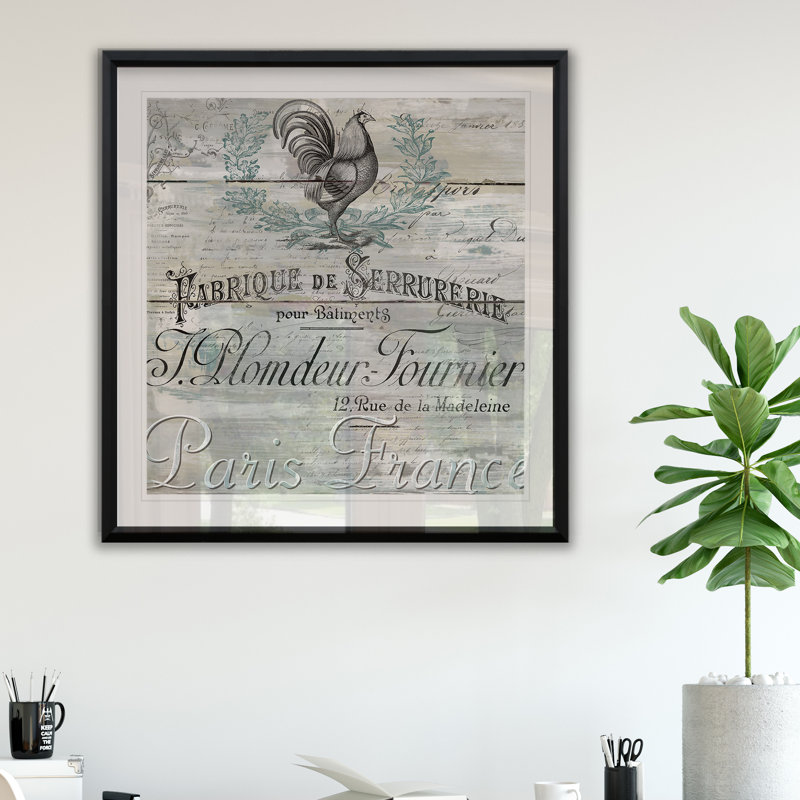 Signes de Paris I - Tableau encadré sous verre acrylique, grand format, idéal pour le salon, H 22,5 po x l 22,5 po x P 1,5 po