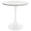 Elkton 27" Round Dining Table, Modern Small Kitchen Table with Pedestal Metal Iron Base, Circular Wooden Top Dinette Furniture for Bistro, Cafe, Apartment, and Small Spaces-399202112-364348204