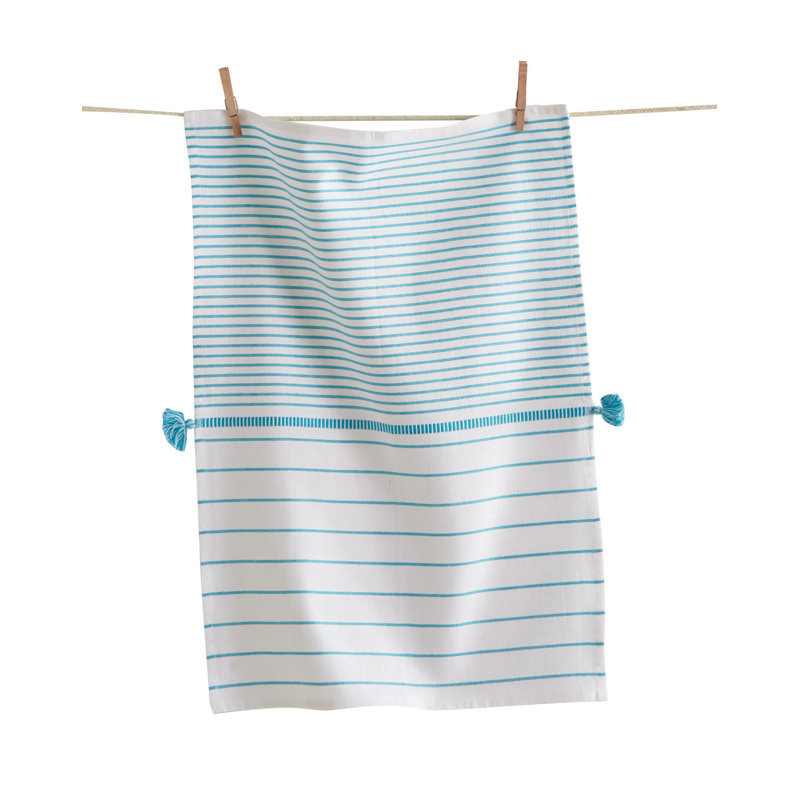 Beach Stripe Dishtowel, Aqua