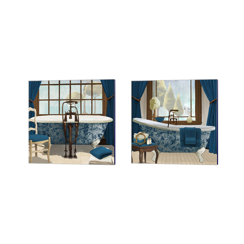 «Blue View» par Elizabeth Medley, art sur toile (ensemble de 2)
