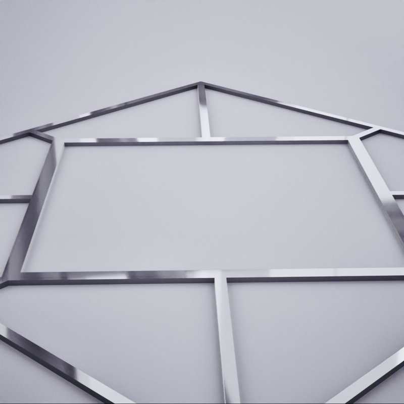 Panneaux muraux décoratifs en acrylique Hudson, moyen, l 15 3/8 po x H 15 3/8 po x T 1/8 po, miroir argent, Miroir argenté