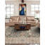 Shangri-La Hand Knotted Wool Area Rug in Sea Blue/Beige/Orange-1583618625