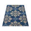 Tapis en laine touffetés à la main Callister - 5 pi x 8 pi, rectangulaires, de couleur bleue, de conception florale moderne, de tapis épais antidérapants faits à la main pour le salon, la chambre à coucher-1958284352