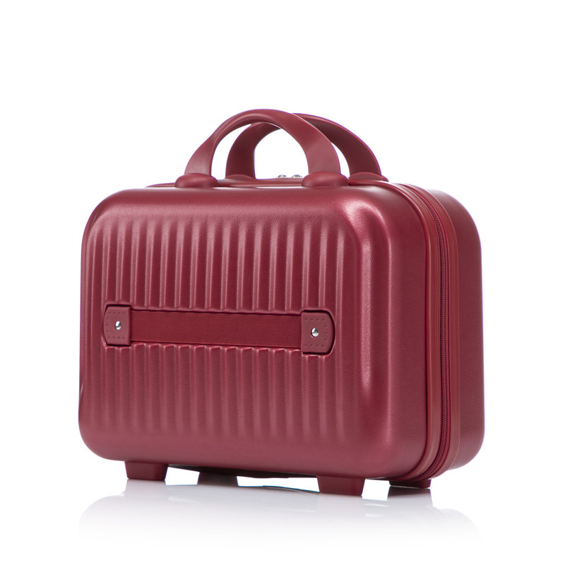 14 "/ 20" 2 pièces / ensemble dans un bagage à roulettes en ABS, avec serrure à combinaison et ouverture avant, étui à cosmétiques 14 "